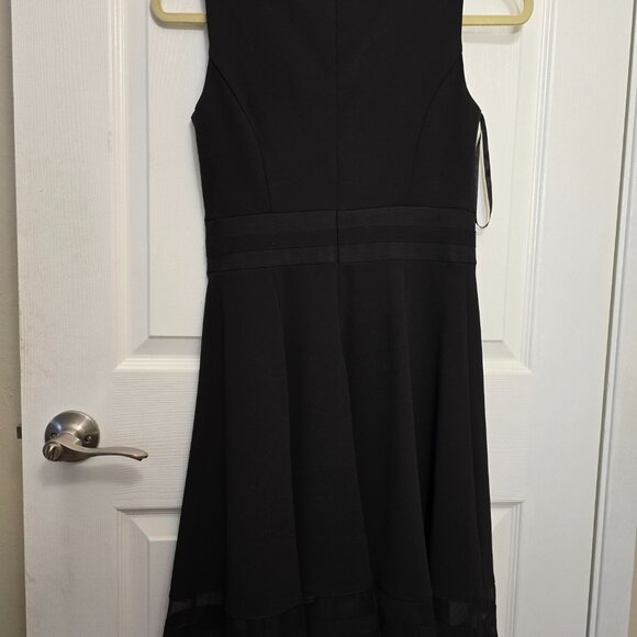Calvin Klein Black Sleeveless Knee Length Fit + Flare Dress | Size 2P - Picture 3 of 7